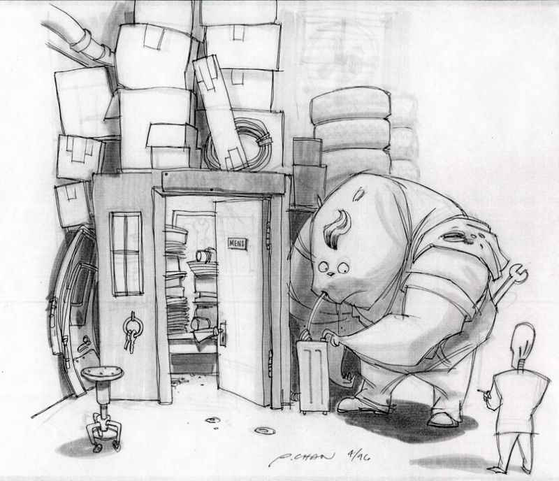 Grim Fandango Concept Art (Art from LucasArt’s Official Grim Fandango site): 02/96 Art by Peter Chan (Conceptual Artist)