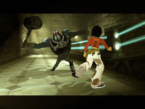 Beyond Good & Evil Screenshot (Ubisoft E3 Press Kit Disc 2: Games 2002): Jade fight Alpha (PS2)
