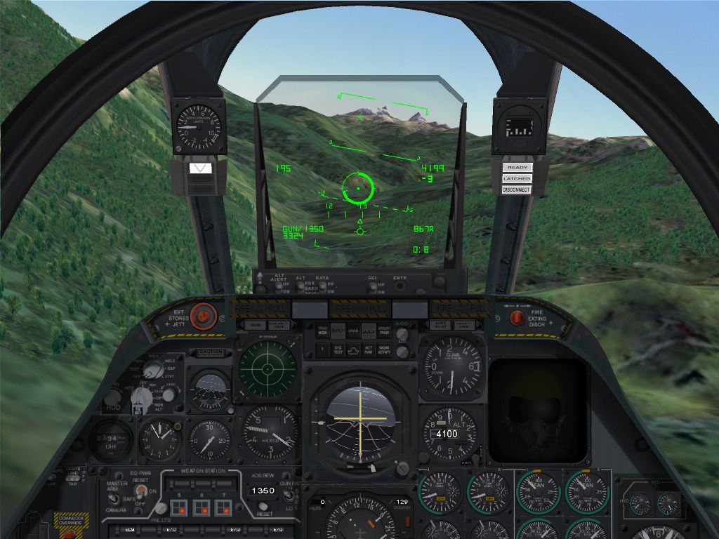 Lock On: Modern Air Combat Screenshot (Ubisoft E3 Press Kit Disc 2: Games 2002): A-10 Cockpit 1