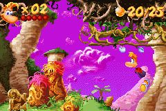 Rayman 3 Screenshot (Ubisoft E3 Press Kit Disc 2: Games 2002): Vine swing (GBA)