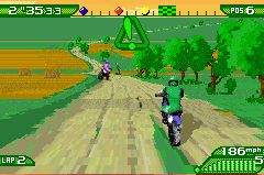 Moto Racer Advance Screenshot (Ubisoft E3 Press Kit Disc 2: Games 2002): Trees and fields
