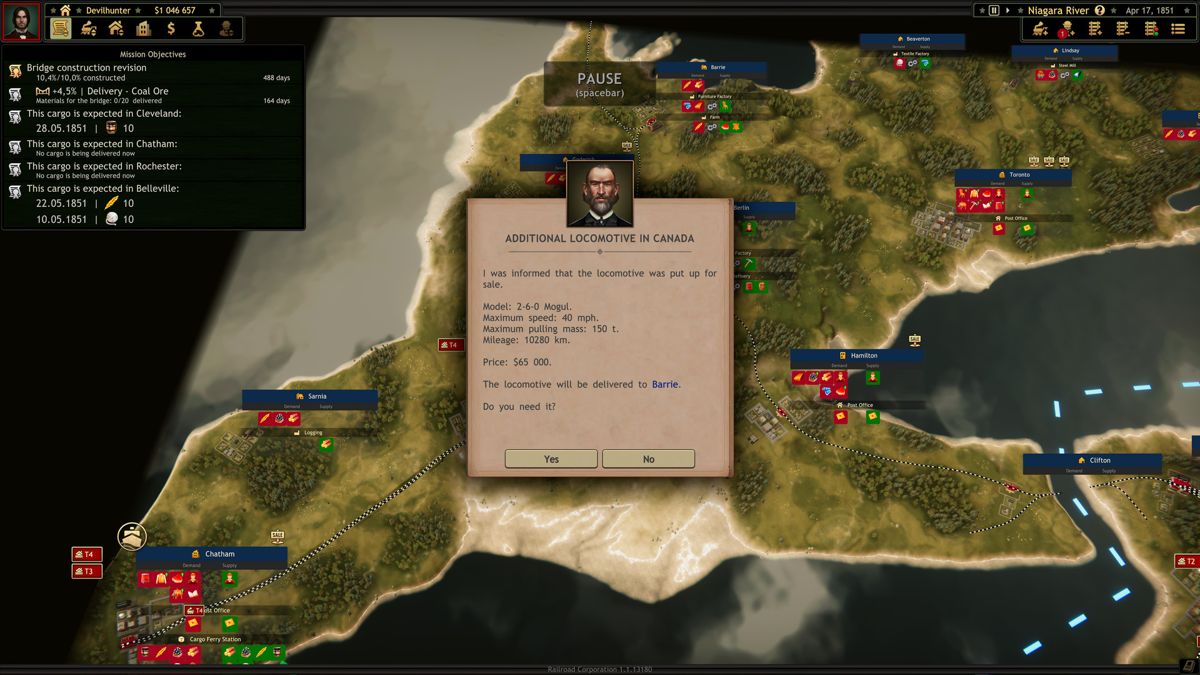 Railroad Corporation: Niagara River Screenshot (Steam)