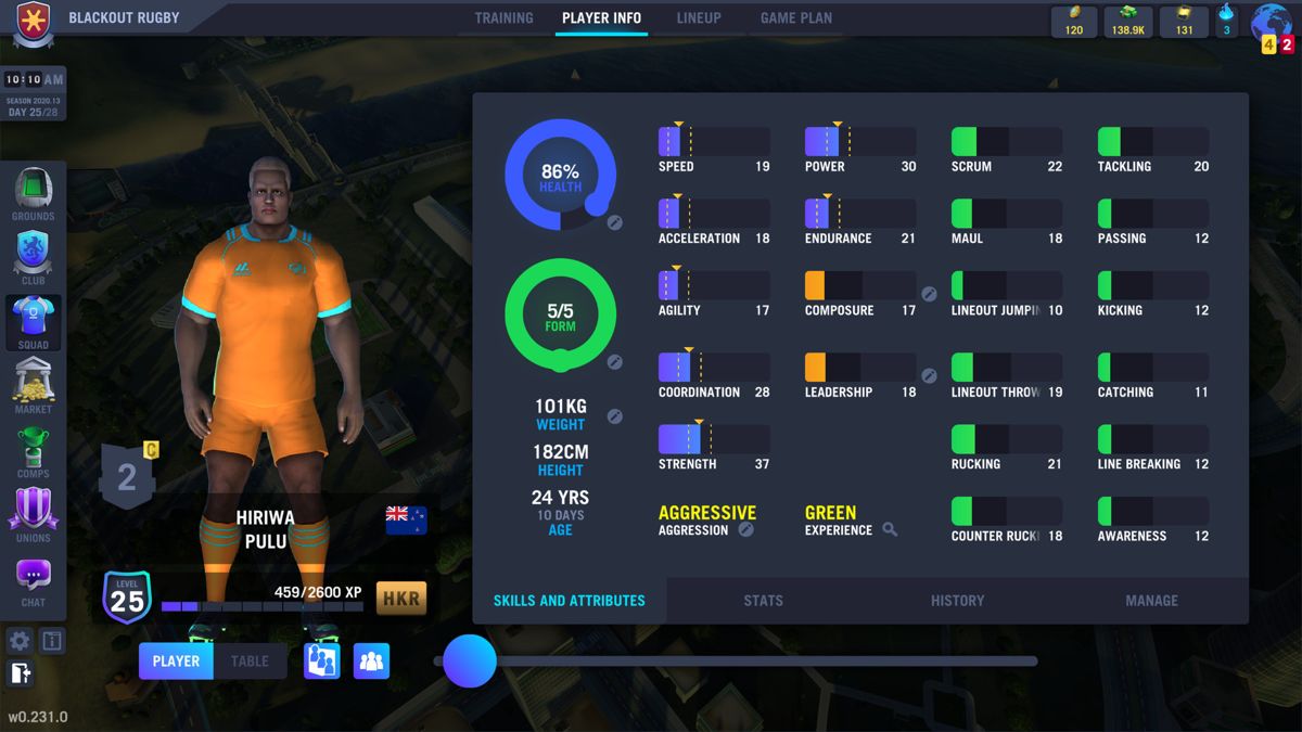 Blackout Rugby Manager Screenshot (Steam)
