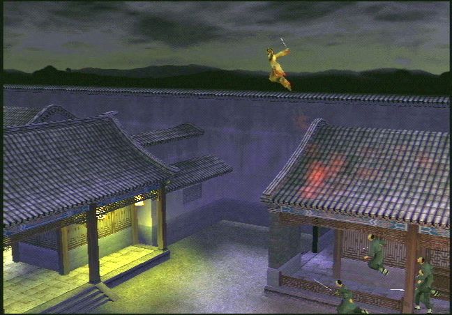 Crouching Tiger Hidden Dragon Screenshot (Ubisoft E3 Press Kit Disc 2: Games 2002): Jump on a roof (PS2)