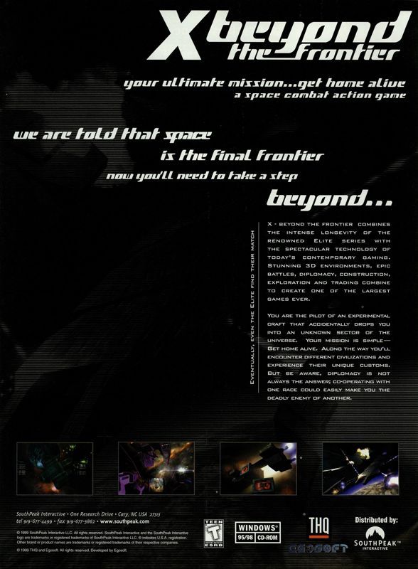 X: Beyond the Frontier Magazine Advertisement (Magazine Advertisements): NextGen (U.S.), Issue #61 (January 2000)