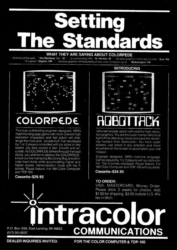 Colorpede Magazine Advertisement (Magazine Advertisements): Rainbow Magazine (United States) Volume 2 Number 11 (June 1983)