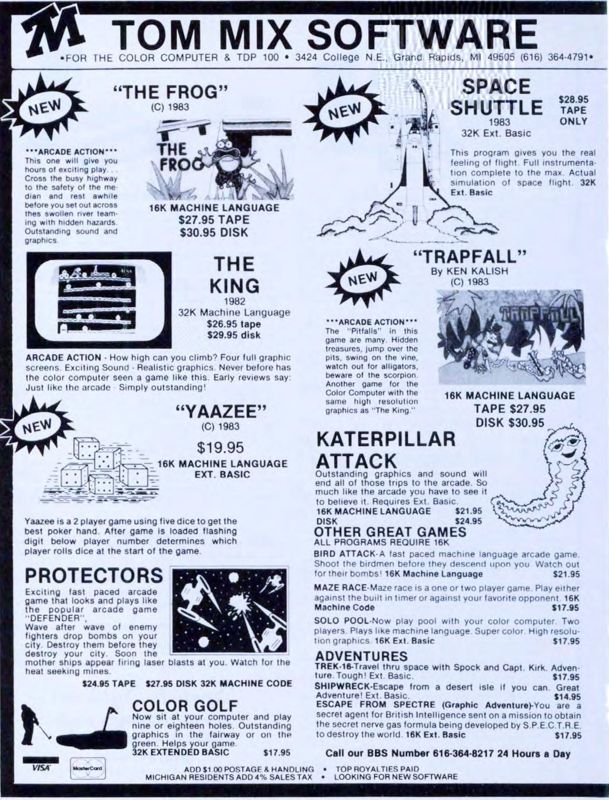 Shuttle Simulator Magazine Advertisement (Magazine Advertisements): Rainbow Magazine (United States) Volume 3 Number 2 (September 1983)