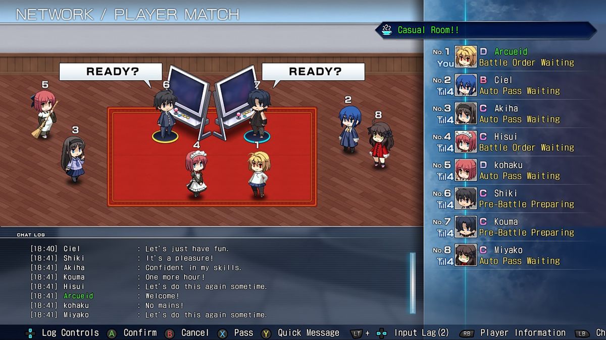 Melty Blood: Type Lumina - Akiha Tohno Round Announcements Screenshot (Steam)