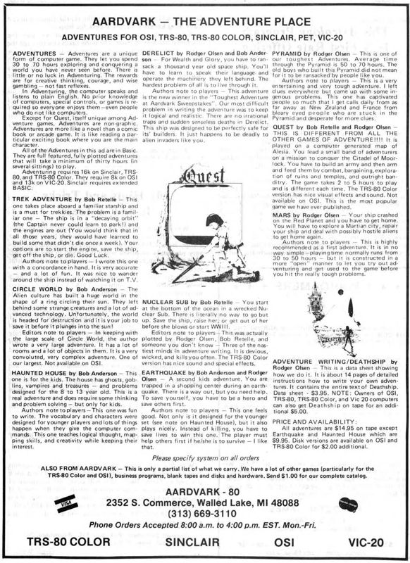 Death Ship Magazine Advertisement (Magazine Advertisements): Rainbow Magazine (United States) Volume 2 Number 4 (October 1982)
