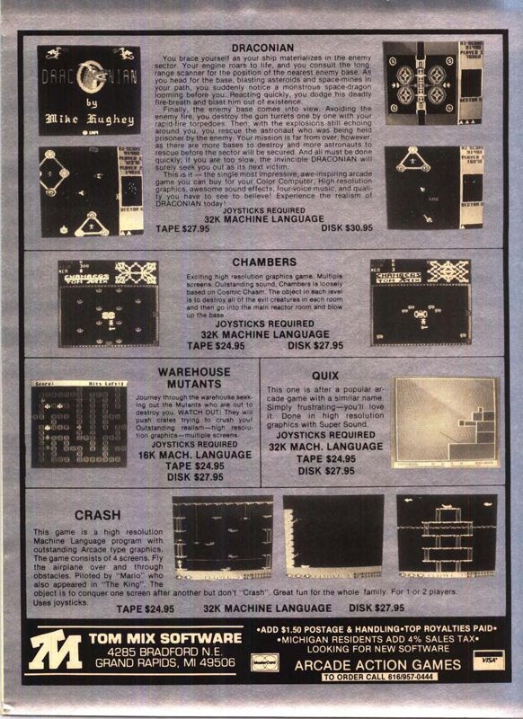 Draconian Magazine Advertisement (Magazine Advertisements): Rainbow Magazine (United States) Volume 3 Number 10 (May 1984)
