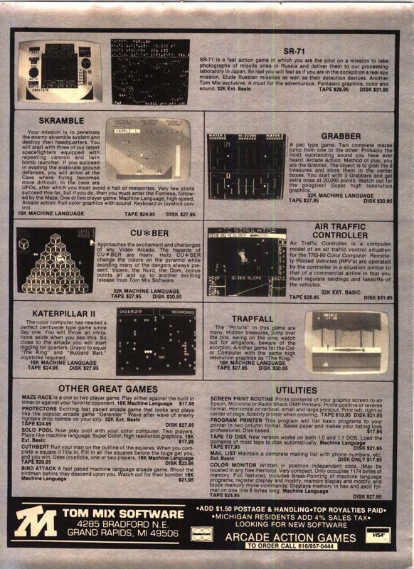 Grabber Magazine Advertisement (Magazine Advertisements): Rainbow Magazine (United States) Volume 3 Number 10 (May 1984)
