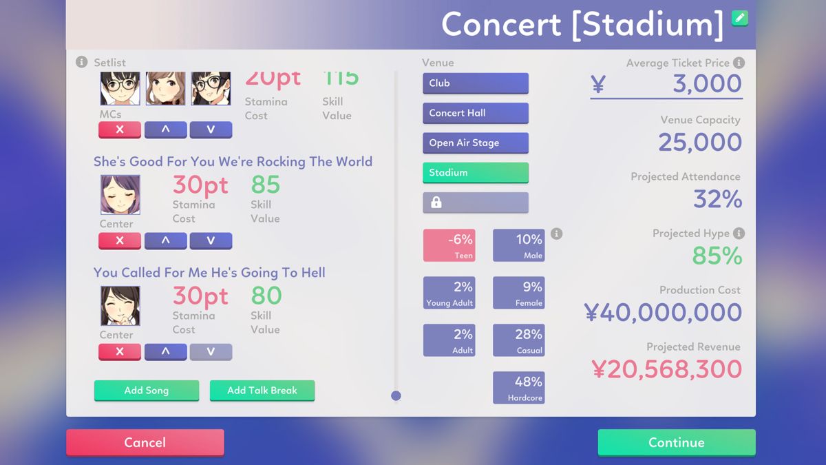 Idol Manager Screenshot (PlayStation Store)