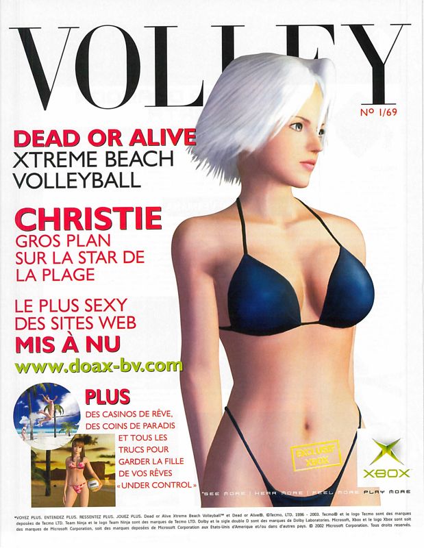 Dead or Alive: Xtreme Beach Volleyball Magazine Advertisement (Magazine Advertisements): Xbox : Le Magazine Officiel (France), Issue 14 (April 2003)