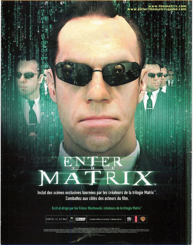 Enter the Matrix Magazine Advertisement (Magazine Advertisements): Xbox : Le Magazine Officiel (France), Issue 15 (May 2003)