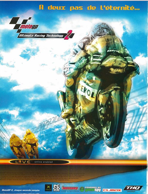 MotoGP 2 Magazine Advertisement (Magazine Advertisements): Xbox : Le Magazine Officiel (France), Issue 17 (July 2003)