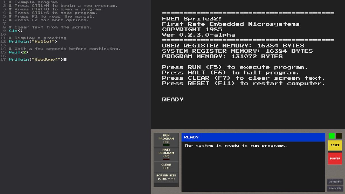 FREM Sprite32! Programming Sandbox Screenshot (Steam)