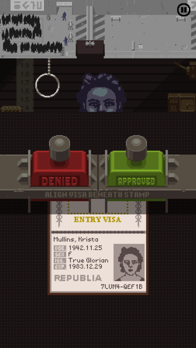 Papers, Please Screenshot (iTunes Store)