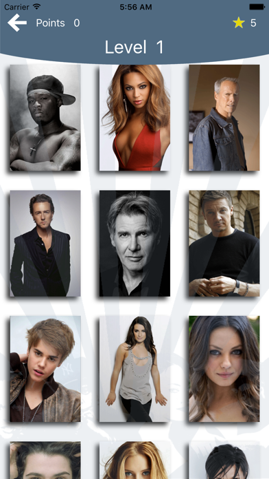 Celebrity Quiz: Famous Stars Screenshot (iTunes Store)