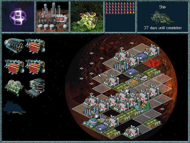 Ascendancy Screenshot (The Logic Factory website, 1997): The Planetary Screen