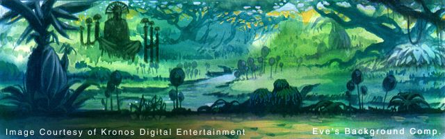 Dark Rift Concept Art (Dark Rift N64 Screen Shots/Original Artwork): Eve's Background Comp.