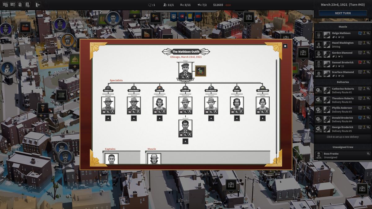 City of Gangsters: Criminal Record Screenshot (Steam)
