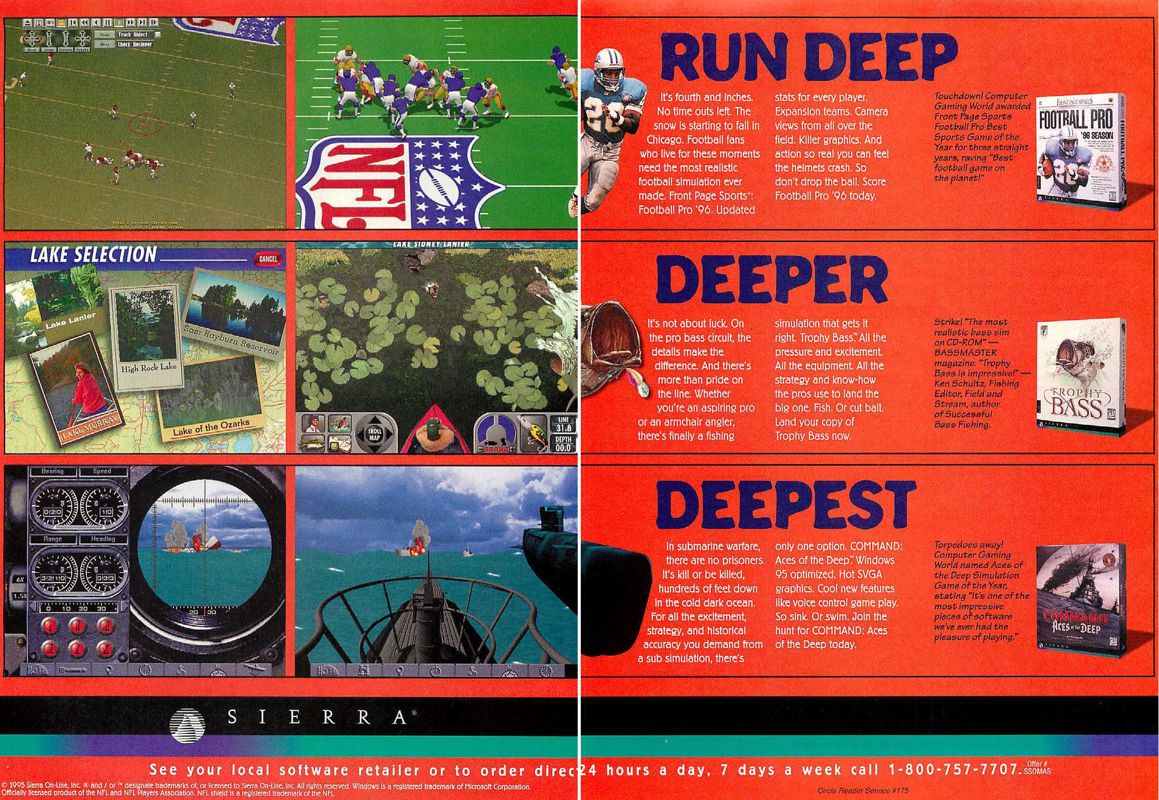 Trophy Bass Magazine Advertisement (Magazine Advertisements): Computer Gaming World (US), Issue 135 (October 135)