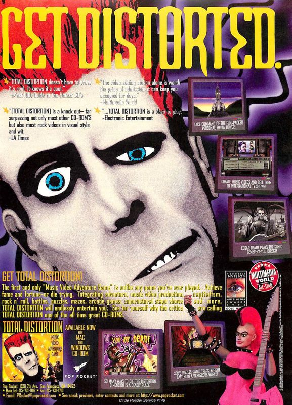 Total Distortion Magazine Advertisement (Magazine Advertisements): Computer Gaming World (US), Issue 135 (October 135)