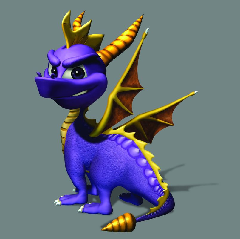 Spyro: A Hero's Tail Render (Spyro: A Hero's Tail / Crash Twinsanity Digital Press Kit): Spyro New posture (Idle)