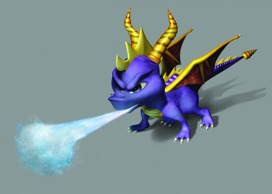 Spyro: A Hero's Tail Render (Spyro: A Hero's Tail / Crash Twinsanity Digital Press Kit): Spyro Water breath