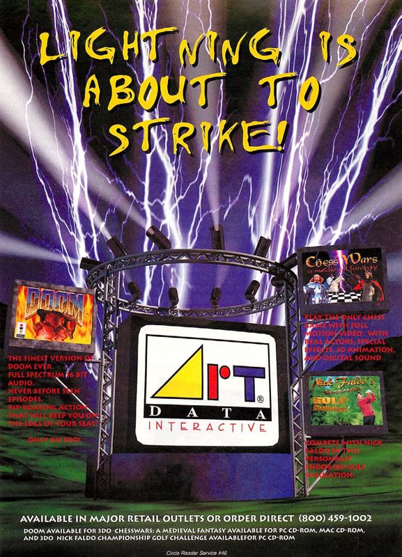 Doom Magazine Advertisement (Magazine Advertisements): Computer Gaming World (US), Issue 136 (November 1995)