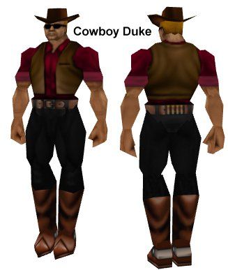 Duke Nukem: Zero Hour Render (Games Central GT Digital Press Kit): Cowboy Duke