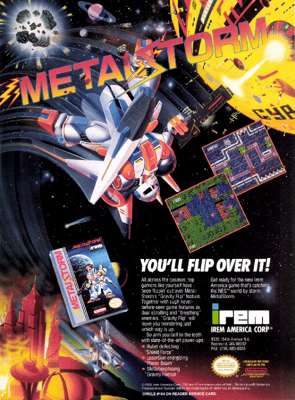 Metal Storm Magazine Advertisement (Magazine Advertisements): VideoGames & Computer Entertainment (United States), Issue 24 (January 1991)