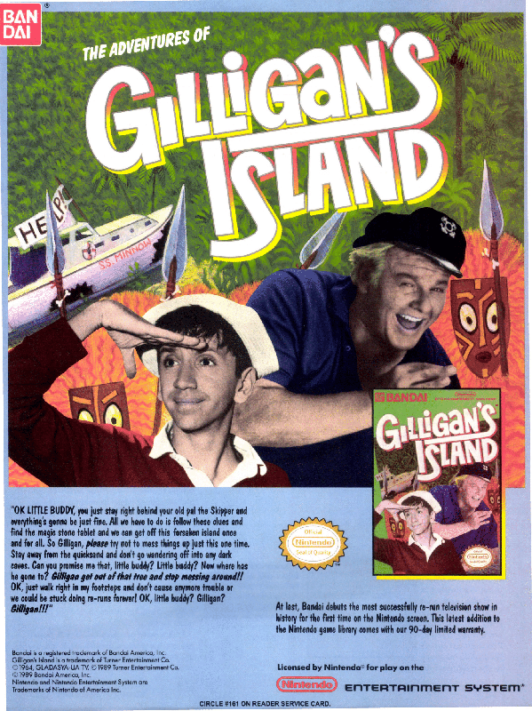 The Adventures of Gilligan's Island Magazine Advertisement (Magazine Advertisements): VideoGames & Computer Entertainment (United States), Issue 24 (January 1991)