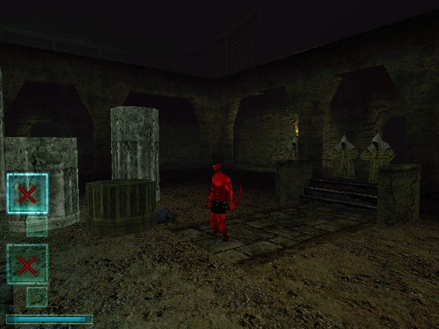 Hellboy: Dogs of the Night Screenshot (E3 2000 Electronic Press Kit): Monks in quadrangle