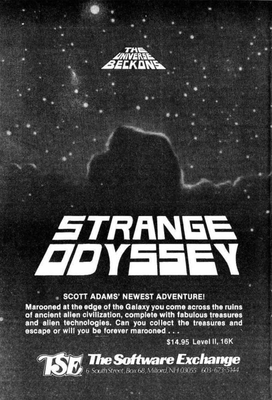 Strange Odyssey Magazine Advertisement (Magazine Advertisements): SoftSide Magazine (United States) December 1979, page 72