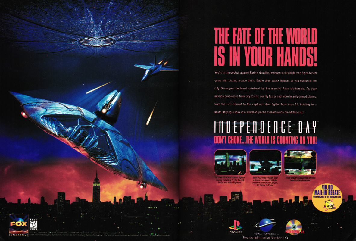 Independence Day Magazine Advertisement (Magazine Advertisements): PC Gamer (U.S.), Issue 35 (April, 1997)