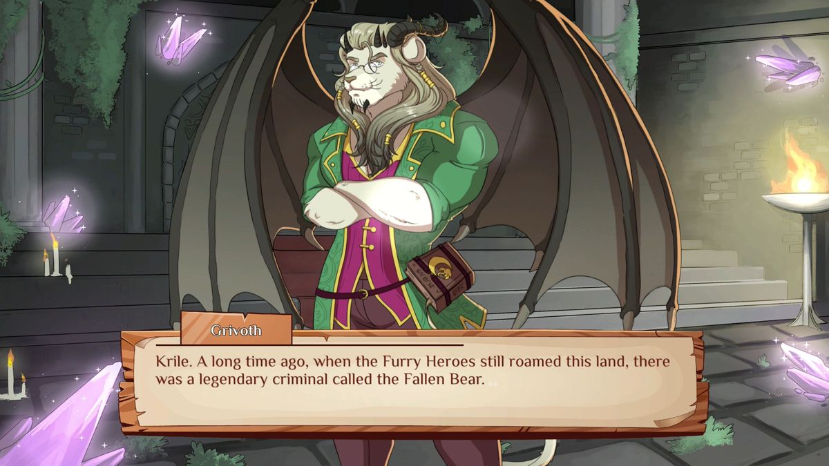 Burrow of the Fallen Bear: A Gay Furry Visual Novel Screenshot (PlayStation Store)