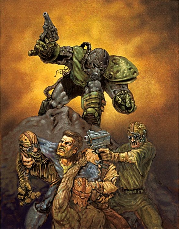 Fallout Concept Art (Conceptual Art): Fallout Tales #2 Painting for Fallout Tales #2 loading screen. By Leonard Boyarsky.Downloaded from No Mutants Allowed
