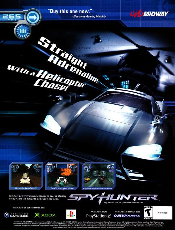 Spy Hunter Magazine Advertisement (Magazine Advertisements): Nintendo Power #155 (April 2002), page 163