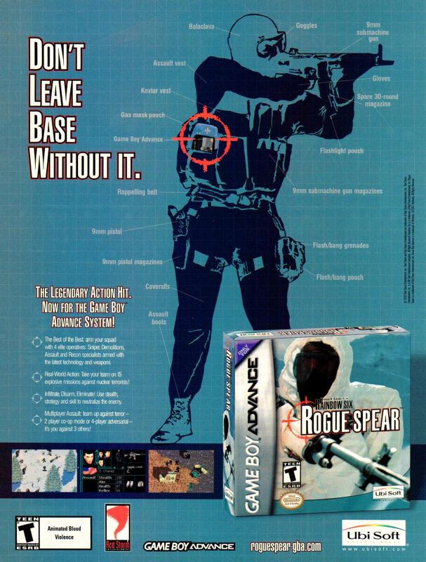 Tom Clancy's Rainbow Six: Rogue Spear Magazine Advertisement (Magazine Advertisements): Nintendo Power #155 (April 2002), page 145