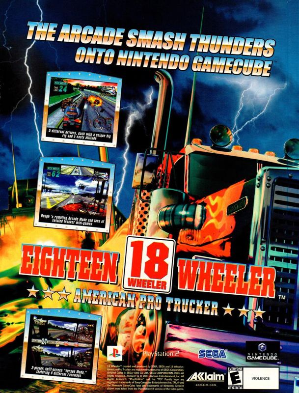 Eighteen Wheeler: American Pro Trucker Magazine Advertisement (Magazine Advertisements): Nintendo Power #155 (April 2002), page 121