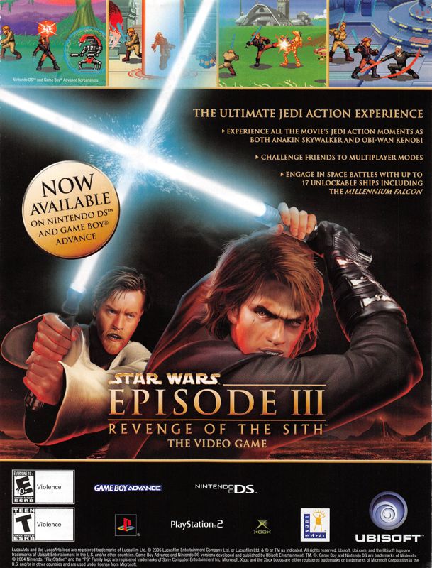 Star Wars: Episode III - Revenge of the Sith Magazine Advertisement (Magazine Advertisements): Nintendo Power #193 (July 2005), page 15