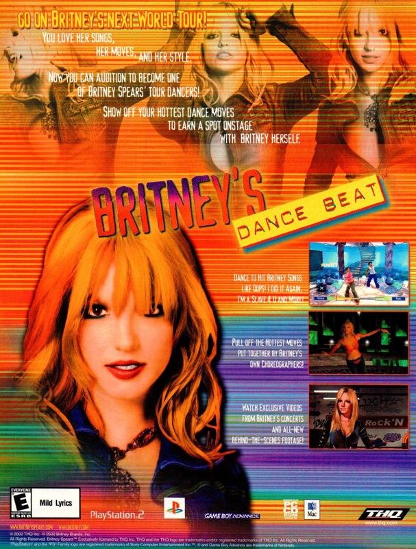 Britney's Dance Beat Magazine Advertisement (Magazine Advertisements): Nintendo Power #155 (April 2002), page 73