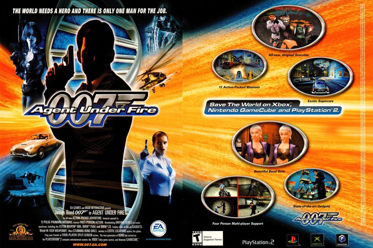 007: Agent Under Fire Magazine Advertisement (Magazine Advertisements): Nintendo Power #155 (April 2002), pages 4-5