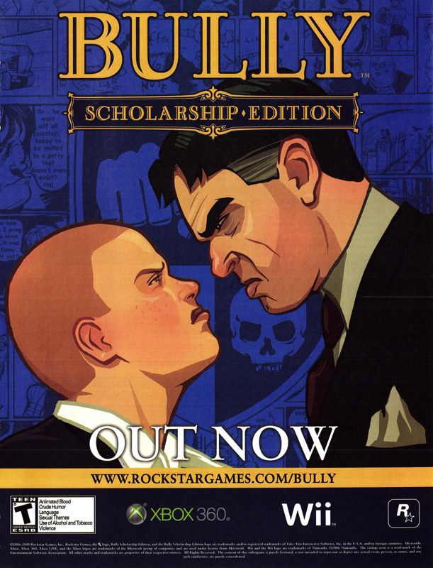 Bully: Scholarship Edition Magazine Advertisement (Magazine Advertisements): Nintendo Power #227 (April 2008), page 41