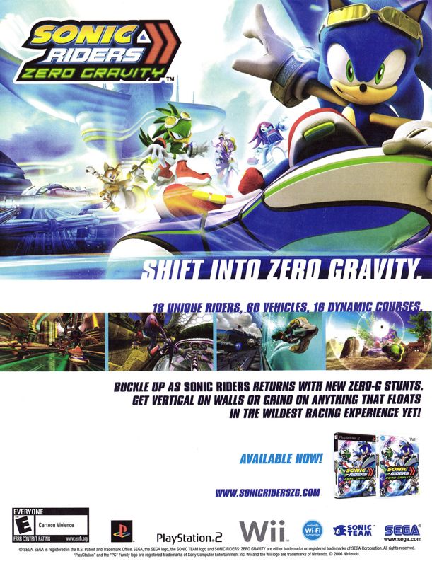 Sonic Riders: Zero Gravity Magazine Advertisement (Magazine Advertisements): Nintendo Power #227 (April 2008), page 77