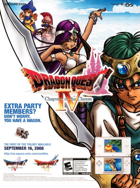 Dragon Quest IV: Chapters of the Chosen Magazine Advertisement (Magazine Advertisements): Nintendo Power #232 (September 2008), page 9