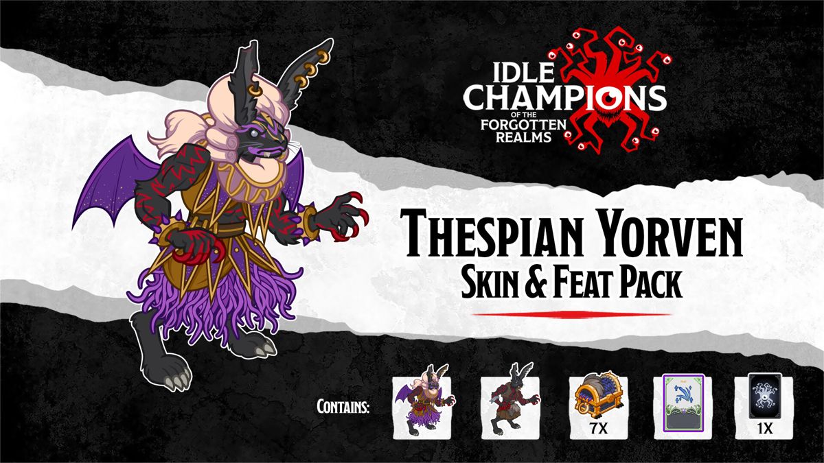 Idle Champions of the Forgotten Realms: Thespian Yorven Skin & Feat Pack Screenshot (Steam)