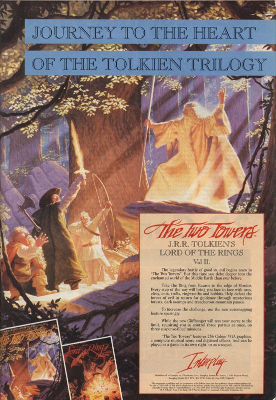 The Two Towers Magazine Advertisement (Magazine Advertisements): PC Review (UK), Issue 10 (08/1994)