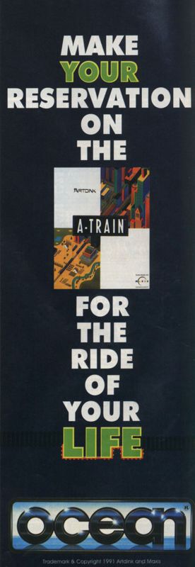 A-Train Magazine Advertisement (Magazine Advertisements): PC Review (UK), Issue 10 (08/1994)